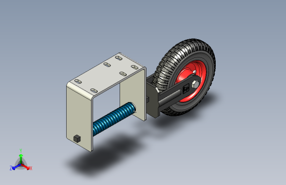 铁皮烽火U型架固定门轮脚轮_8×2