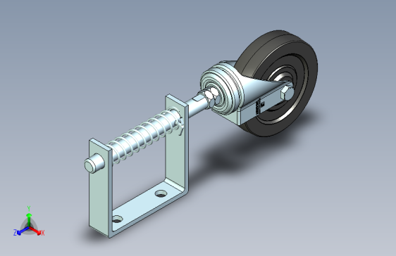 硬橡胶U型架活动门轮脚轮_4