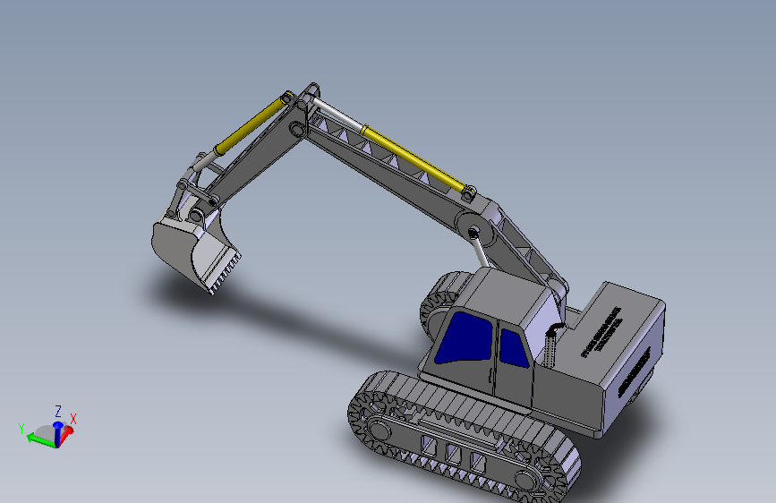 简易挖掘机模型 STP格式