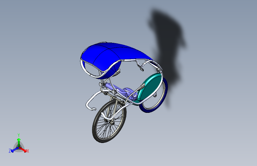 带雨棚的自行车   step