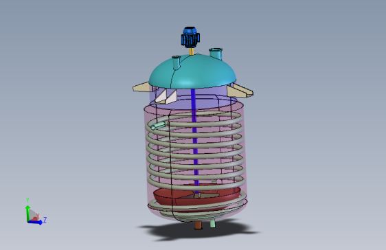 带内盘管搅拌反应器 stp