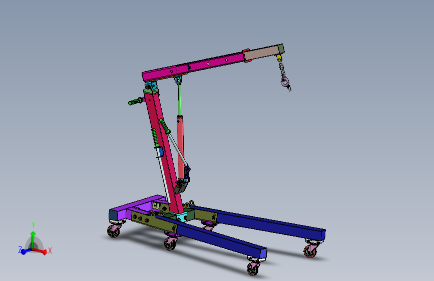 小型液压移动式吊机  STEP格式