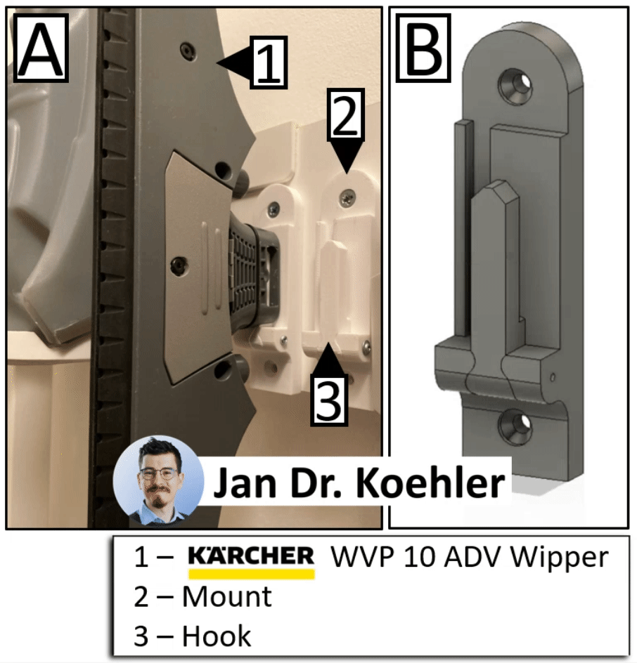 卡赫 WVP10 Advanced – 双刮水器支架