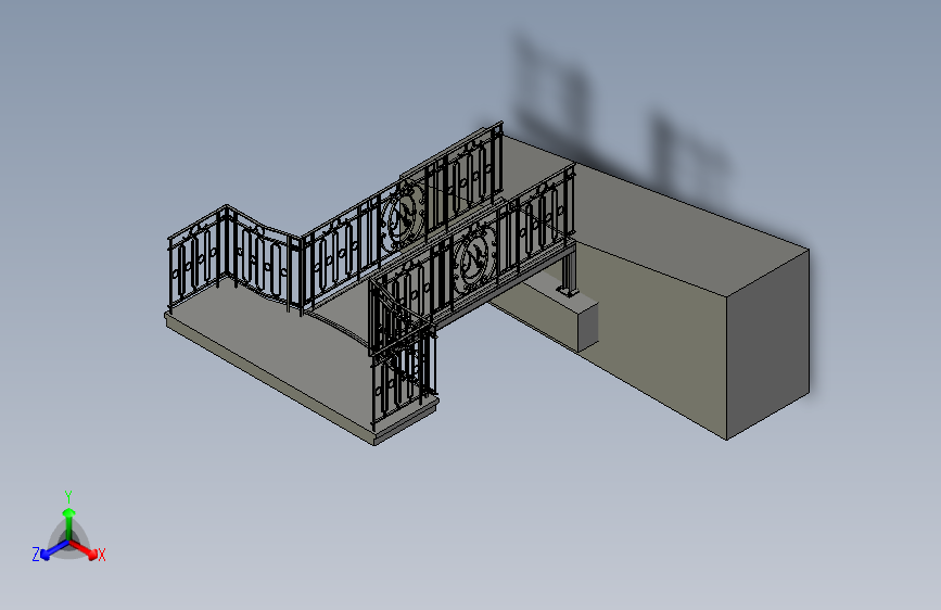 铁艺阳台配金属走道