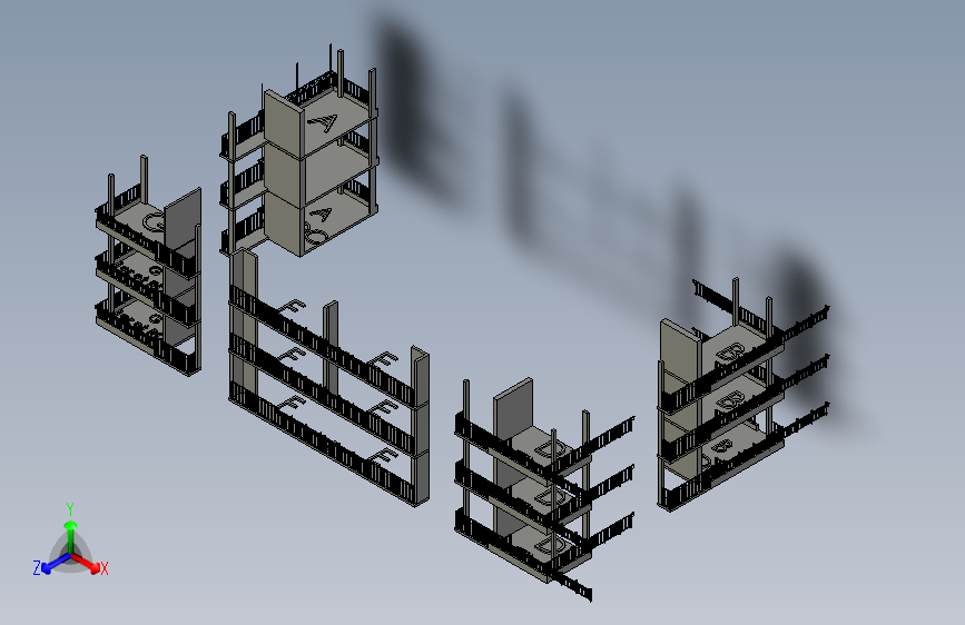 阳台总装 A、B、D、G、E、F