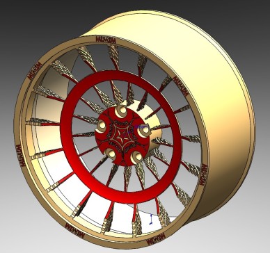 功夫红带。第17度边缘轮毂