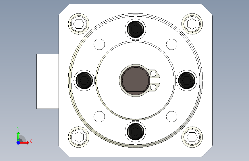 汉普斯 Nema17 17HS4401S-PG5.18减速机 正面视图