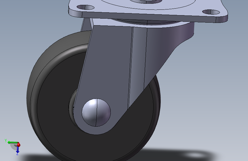 脚轮-轻载型-万向型_侧刹型-载重8kg~65kg_R1MGJ-D32-R