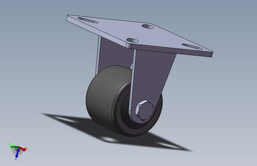 脚轮-重载型-固定型-载重300kg~600kg_R1XGB-D50-N
