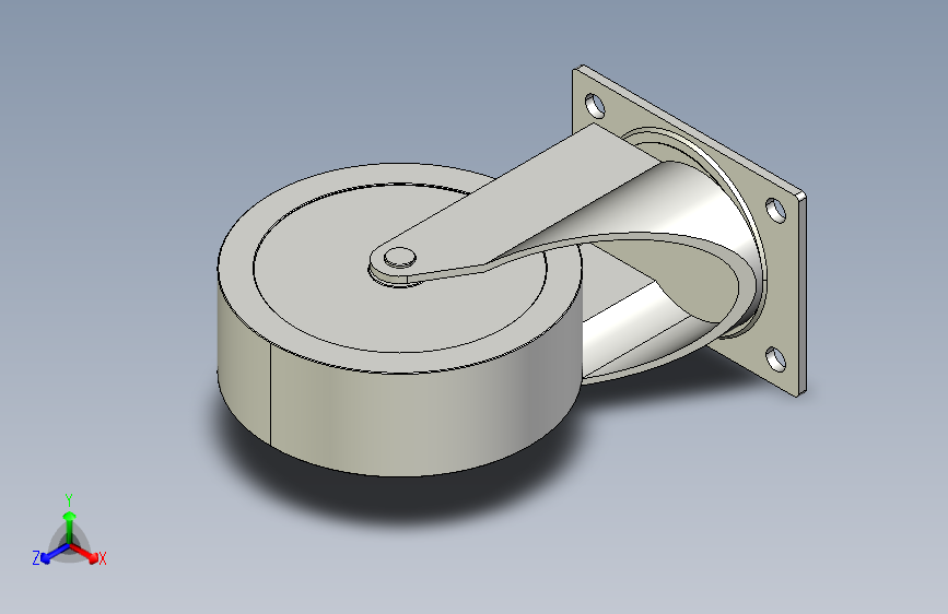 脚轮-超重载平底活动型-无轴承型_KVJK200-N