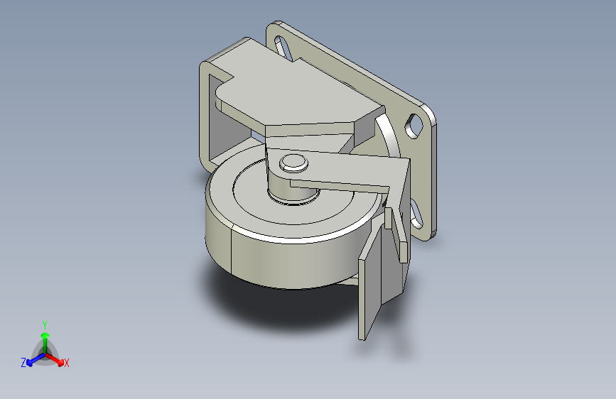 脚轮-牵引轮-平底活动型_KVJQX125-R