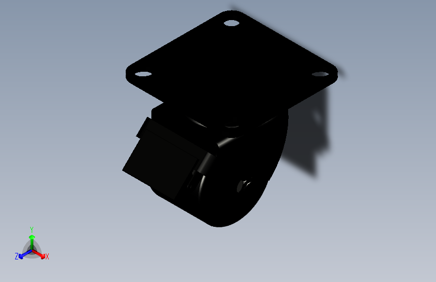 低重心万向脚轮 日式底板 2寸、2.5寸、3寸_CALDA-D65-N