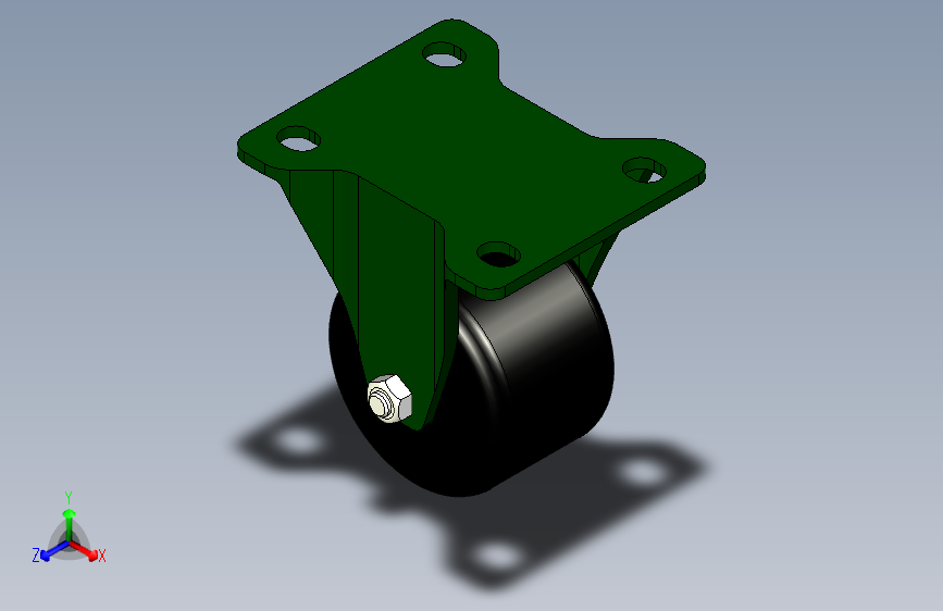 重载型低重心固定脚轮 2.5寸、3寸 容许载荷400~500kg_CAGZA-D75