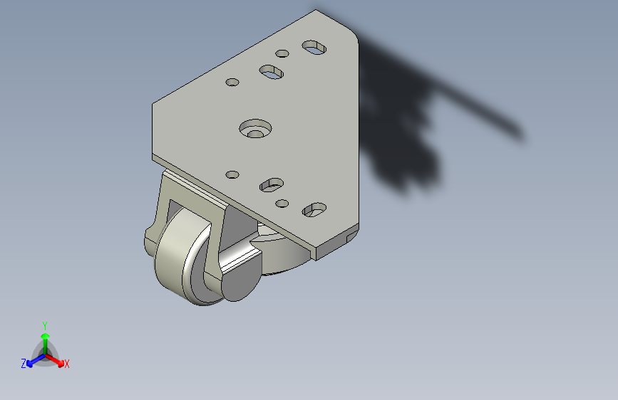 型材专用福马轮  重载型  平底活动型  三角形底板_HCTAB-50-N