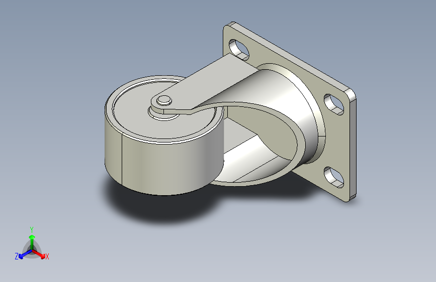 脚轮-中载平底活动型-带轴承型_KVJL40-U