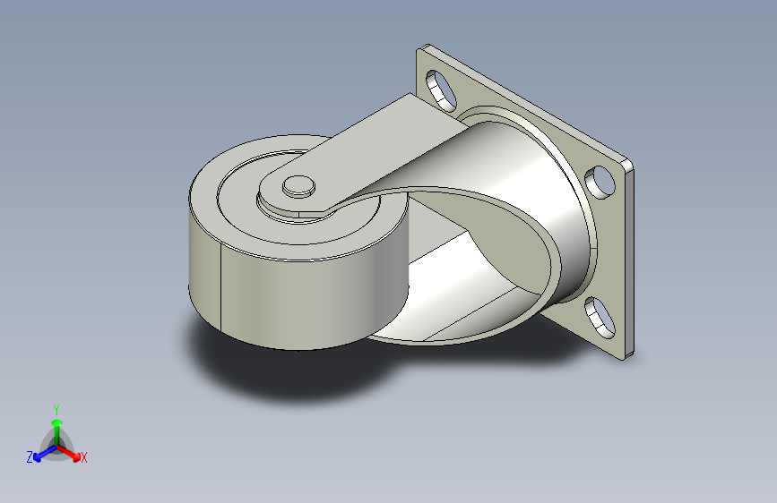 脚轮-中重载平底活动型-带轴承型_KVJM75-U