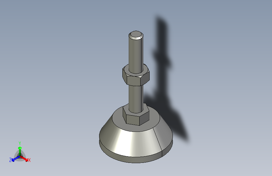水平调节防震脚杯-橡胶底座型_AJA-D40-M8-L50
