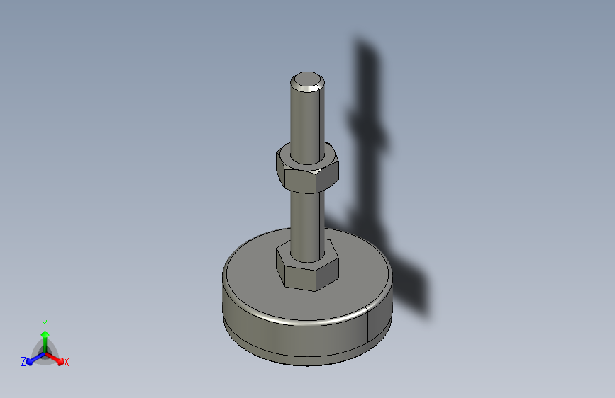 水平调节脚杯-金属脚杯配橡胶底座型_AJPCT-D40-M8-L50