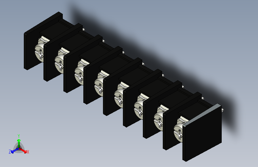 KF45C-9.5mm屏障接线板PCB安装，2至8个位置。