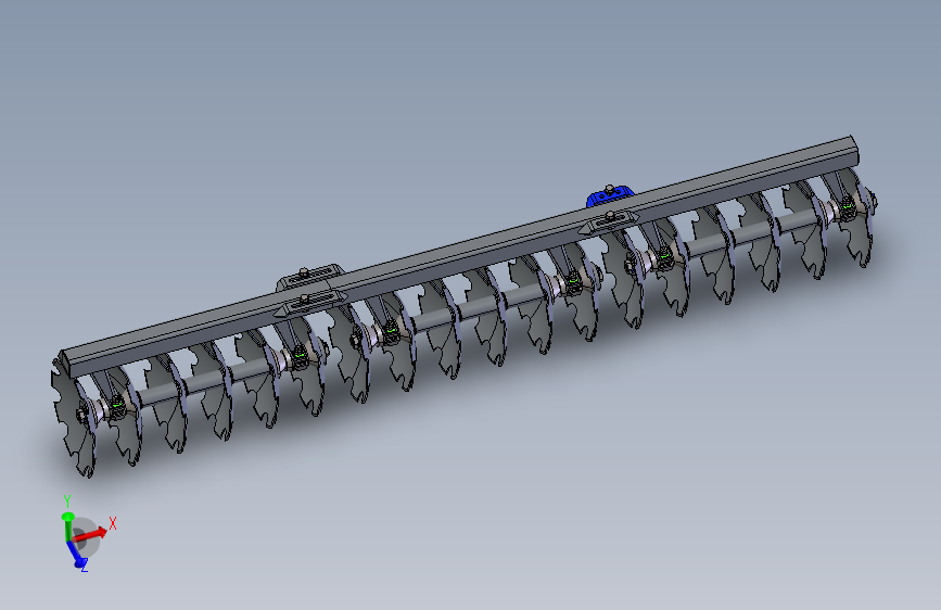 36片偏心圆盘耙结构 STEP格式
