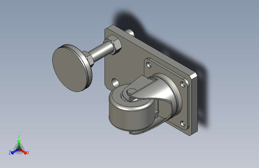 GJ-01脚轮杯脚总装图1-dtk