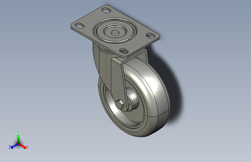 11-008尼龙脚轮4英寸万向脚轮活动脚轮带刹脚轮尼龙脚轮_040-8018.00-01102.01