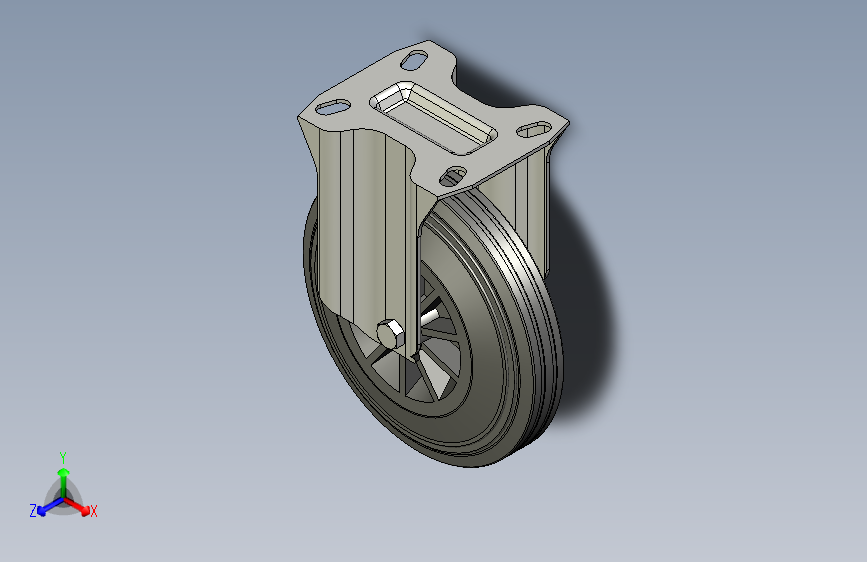 REE2-PBL-N带钢板支架的脚轮-RE.E2-150-PBL-N