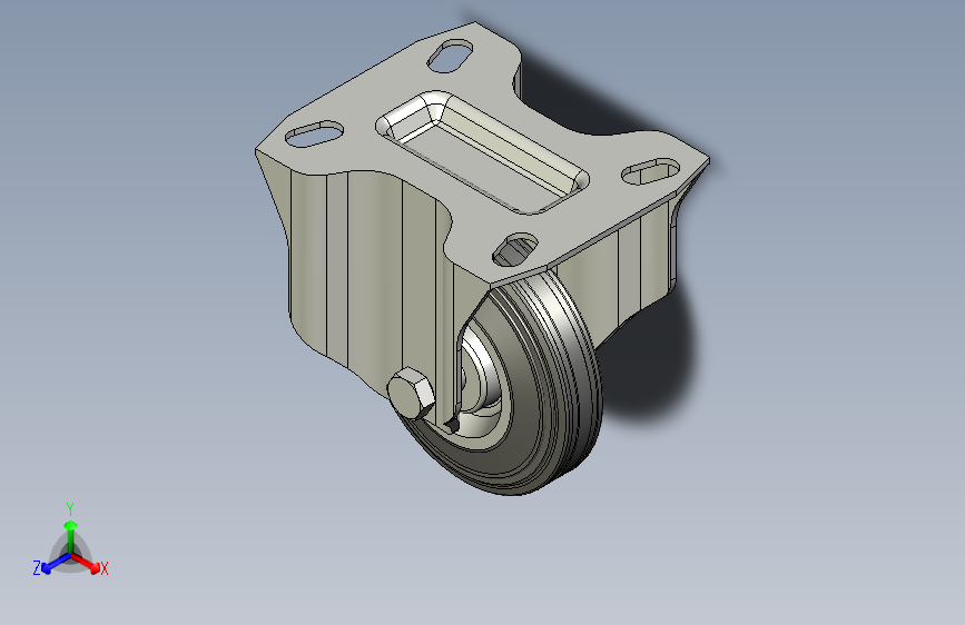 REE3-PBL-N带钢板支架的脚轮-RE.E3-080-PBL-N