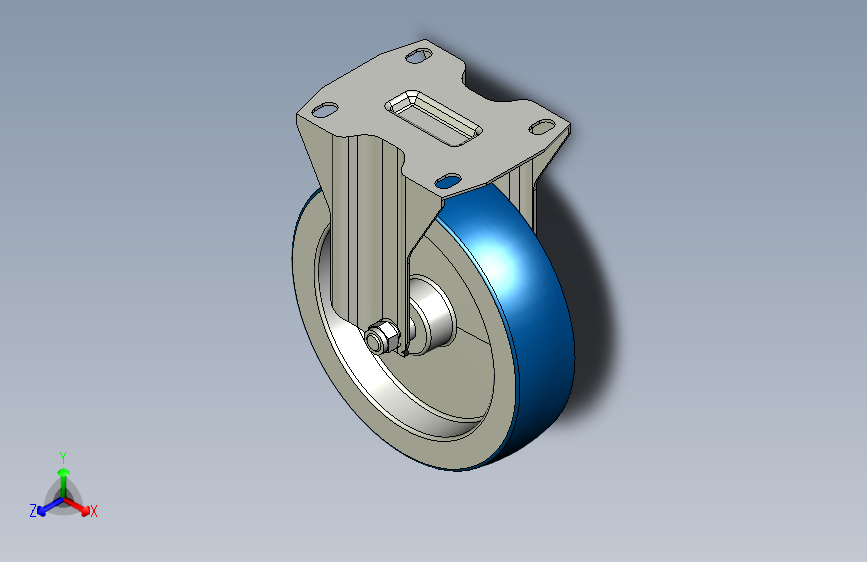 REF1-PBL-N带钢板支架的脚轮-RE.F1-200-PBL-N
