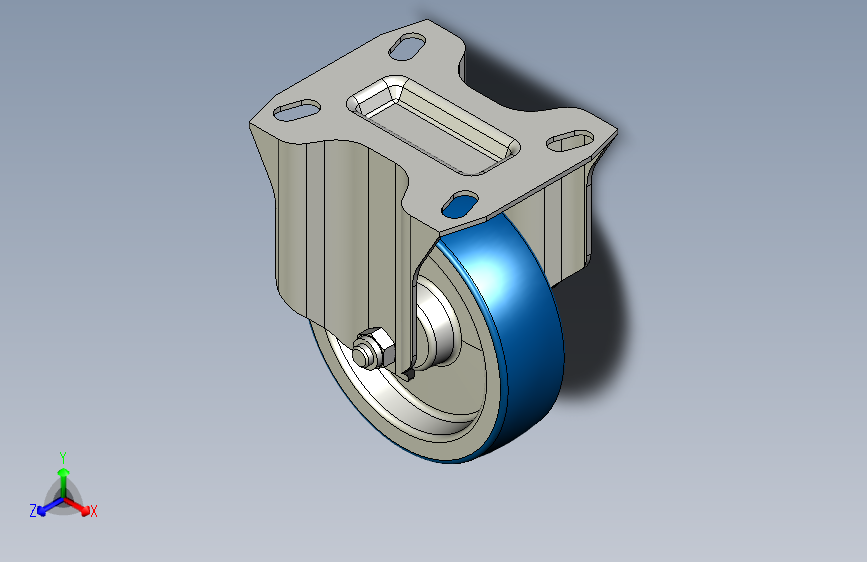 REF1-PBL-SST-N带不锈钢支架的脚轮-RE.F1-100-PBL-SST-N