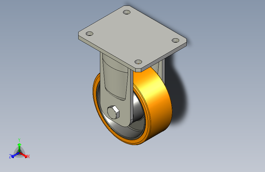 REF4-PSL-WH适用于重载场合的带刹车脚轮-RE.F4-125-PSL-WH