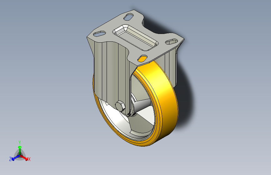 REF5-PSL-N带钢板支架的脚轮-RE.F5-125-PSL-N