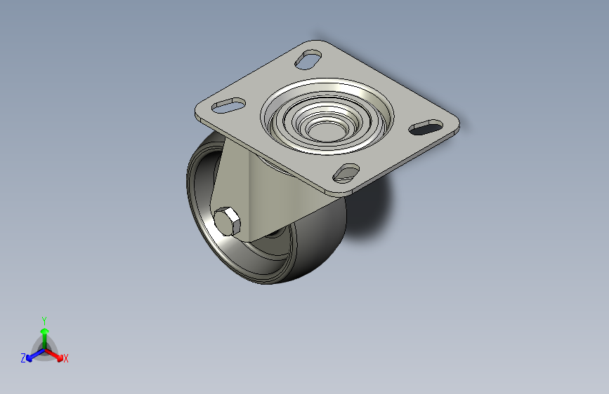 REF7-SBL-SST-N-HT带不锈钢支架的脚轮-RE.F7-080-SBL-SST-N-HT