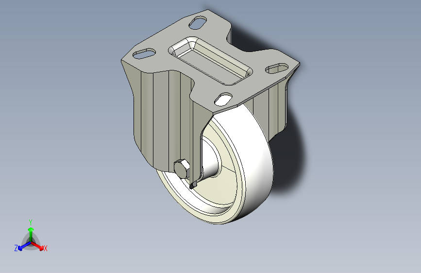 REF8-PBL-SST-N整体式脚轮带不锈钢支架-RE.F8-100-PBL-SST-N