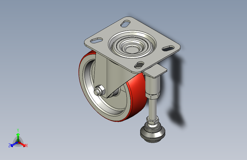 RLEFF-N带可调节支脚的脚轮-RLE.FF-100-SBP-AS-N