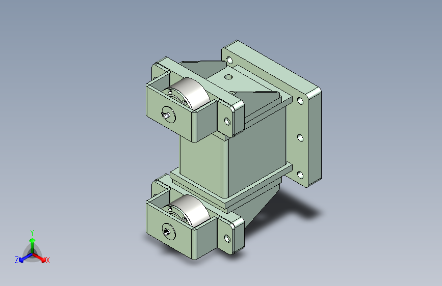 Y型支架左右导向轮组件_106×54