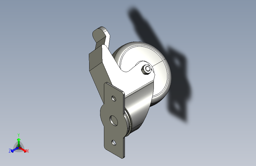 带有双重制动的防静电转向脚轮 D125 120x40 0.0.633.49