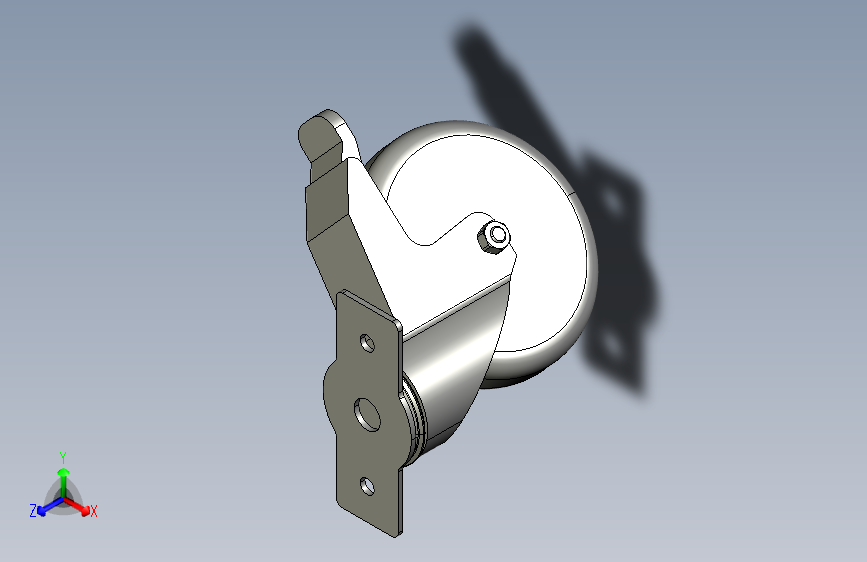 带有双重制动的转向脚轮 D125 120x40 0.0.633.48
