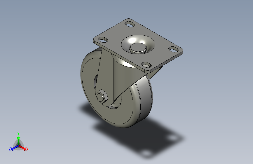 WJ-XZ-BJL41(4寸白无锁脚轮)