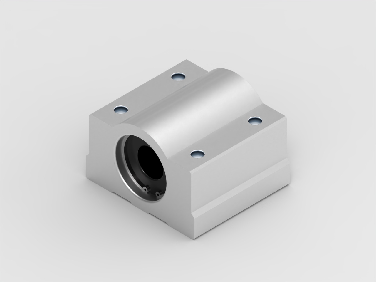 SC8UU轴承的3D模型法兰直线轴承