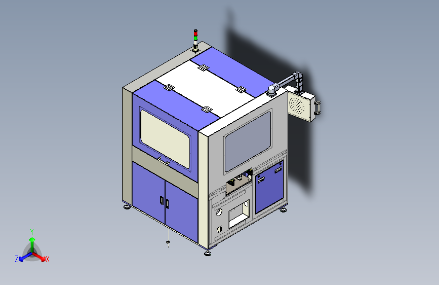 FPCB在线分板机X2721  3D图纸机械设计素材SW模型