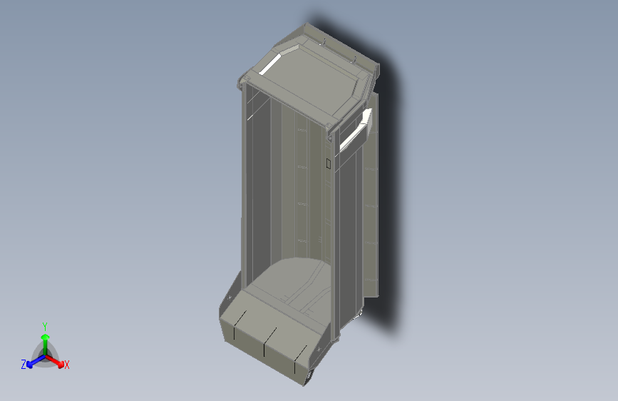 自卸货车车斗SolidWorks三维模型