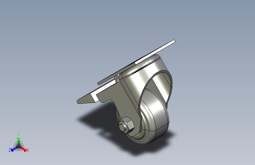平板型万向带刹脚轮_BAB-F-WXB-50-PU