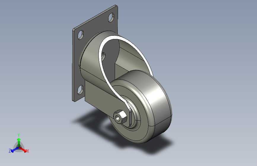平板型万向脚轮_BAB-F-WX-75-PU