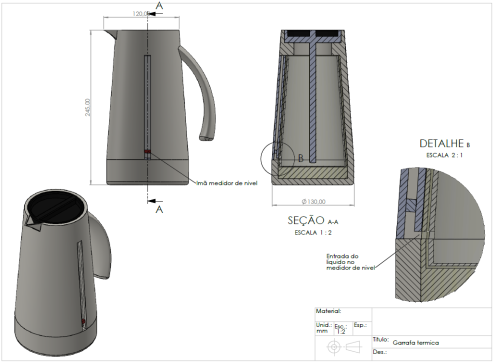 带测量功能的保温瓶