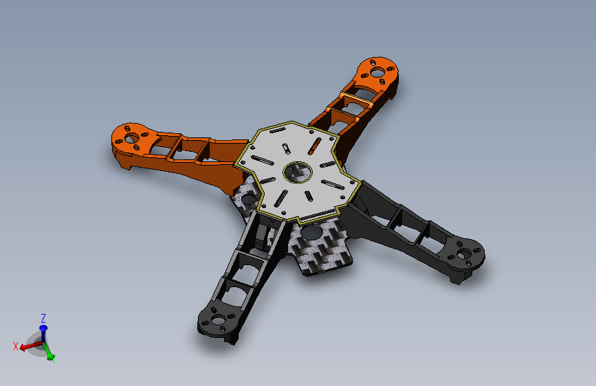 四旋翼250机架SolidWorks设计