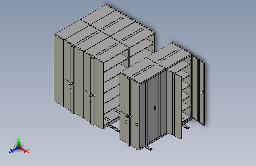 移动档案涉密柜1686964