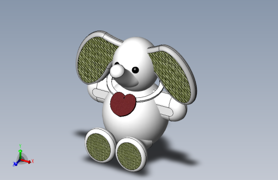 一只可爱的小象布娃娃模型（装配体）74799