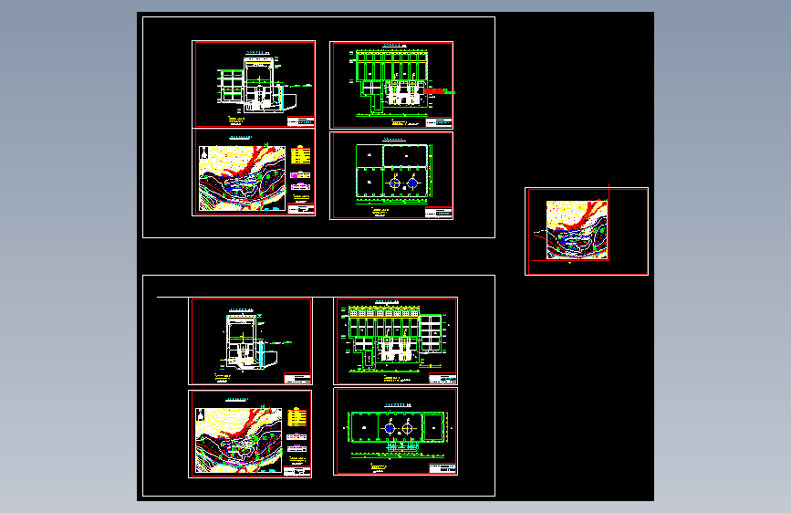 xx地二瓦槽水电站厂房CAD设计图354837