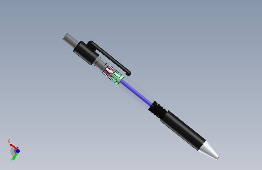 按压圆珠笔设计模型842887